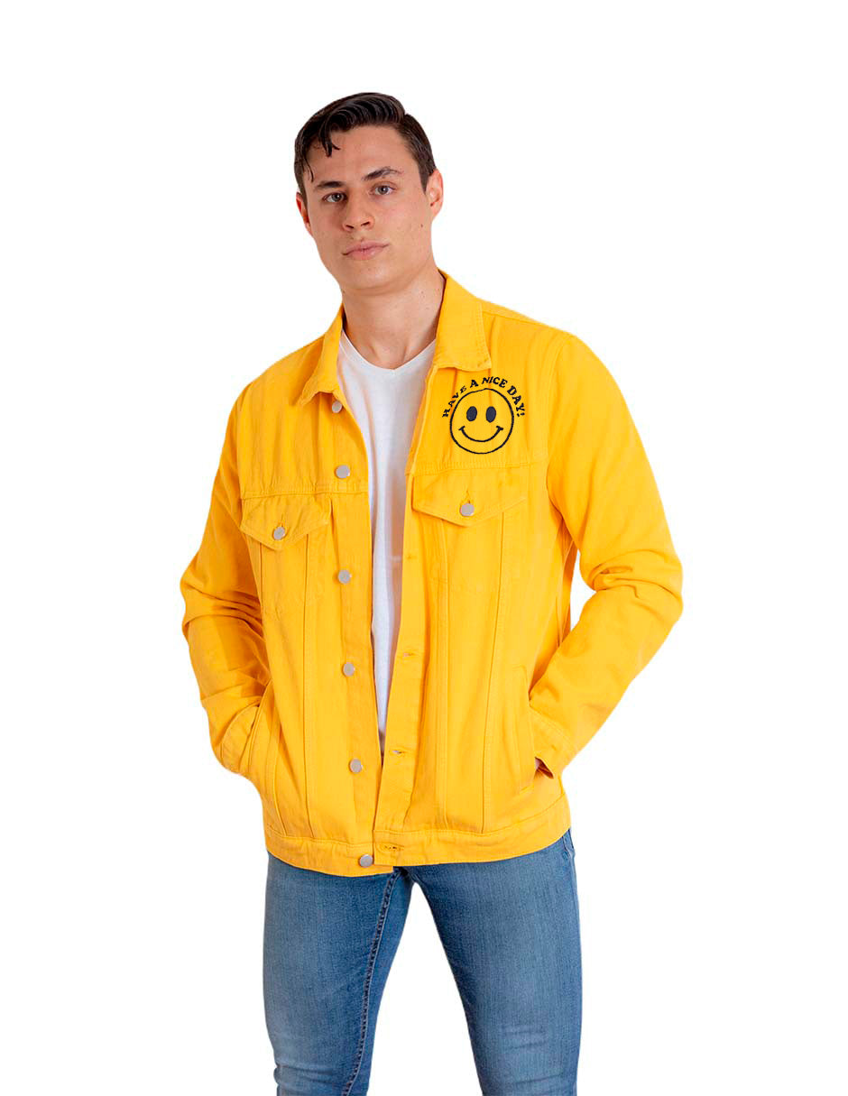 chamarra hombre amarilla